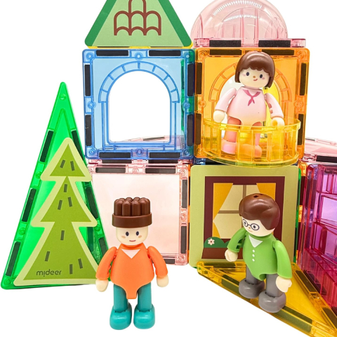 Set Magnetic Mideer My First Kit - Joc Educativ de Constructie si Rol cu 32 Piese Magnetice Sigure [2]