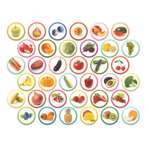 Set magnetic Montessori, Fructe si legume, varsta 3-7 ani [2]
