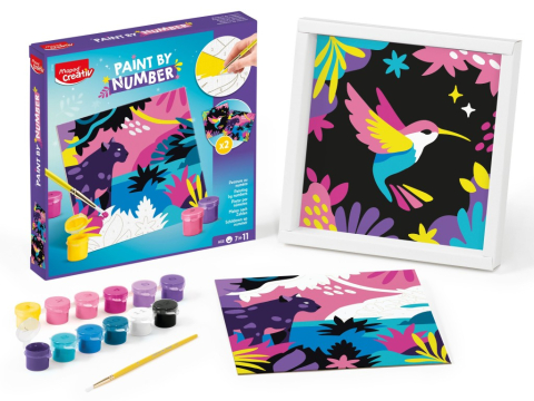 Set Maped Creativ Paint by number - Leopard și Pasăre [2]