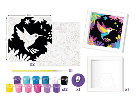 Set Maped Creativ Paint by number - Leopard și Pasăre [3]