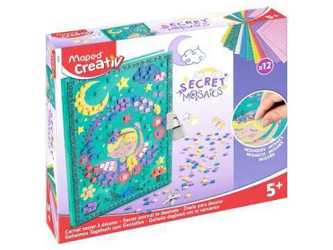 Seturi creative pentru copii - Set Maped Creativ Secret Mosaics - Jurnal secret