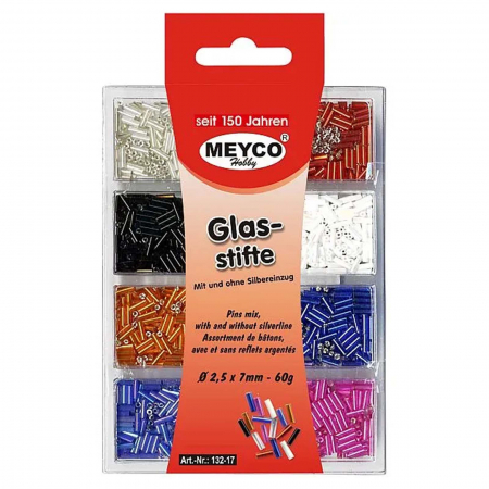 Art & Craft si Artizanat - Set margele cilindrice din plastic, mix culori perlate, 2.5 mm, 60 g