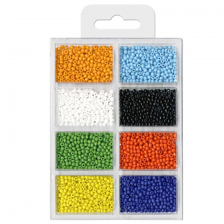 Set mergele din plastic, mix culori mate, 2.5 mm, 60 gr, Meyco [1]