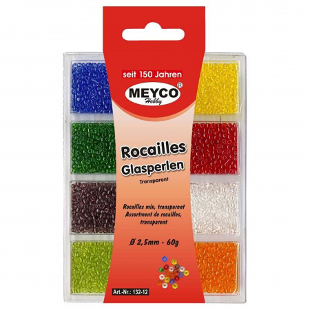 Art & Craft si Artizanat - Set margele din sticla si nisip, diferite culori, 2.5 mm, 60 gr