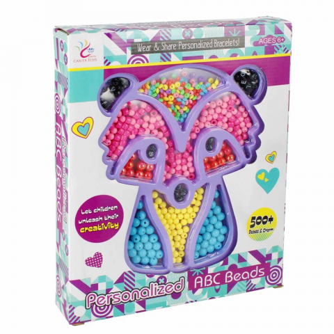Set margele pentru bratari si coliere, 6 ani +, 500 margele si snur, model vulpita [1]