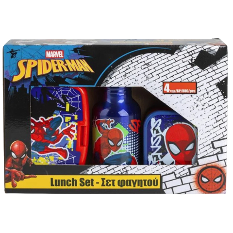 Set Masa Pranz pentru Baieti, Lunch Box Spider-Man, Sticla cu 3 Caserole, Fara BPA [1]