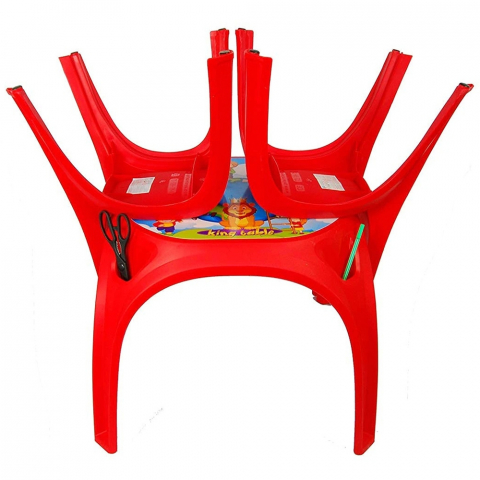 Set Masuta cu 2 scaune pentru copii Pilsan King Table red [1]