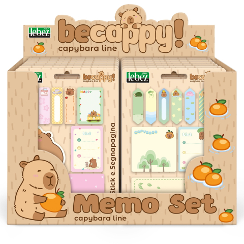 Birotică și Papetărie - Set memostick si semne de carte Be Cappy din hartie, 4 combinatii (64 blistere/display)