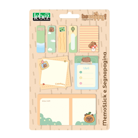 Set memostick si semne de carte Be Cappy din hartie, 4 combinatii (64 blistere/display) [5]