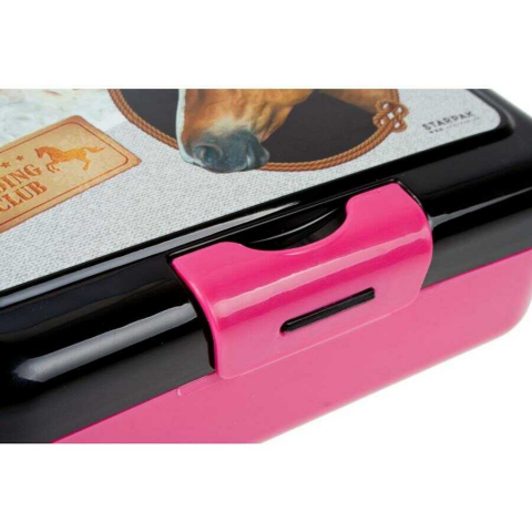 Set mic dejun pentru copii, bidon si cutie de pranz cu design cu cai [3]