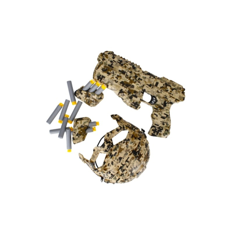 Set militar - pistol cu munitie si echipament de camuflaj - 17 piese,, MegaCreative 482733, 6+ ani [3]
