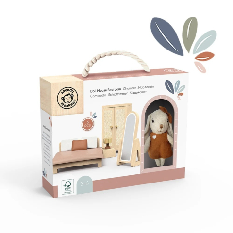 Set mobilier dormitor pentru casa de papusi, Speedy Monkey pentru Fata varsta 3 - 6, 6 - 9 [2]