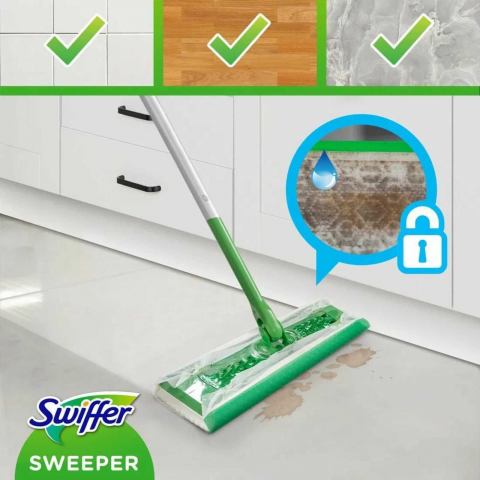 Set mop plat Swiffer Dry + Wet cu 11 rezerve - curatare umeda si uscata [4]