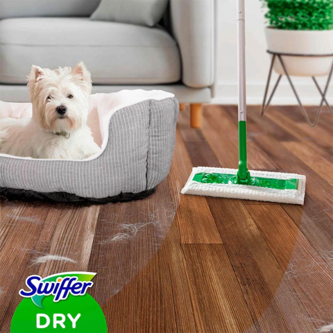 Mop uscat Swiffer cu pamatuf si 8 lavete Trap Lock – Set complet curatenie [3]