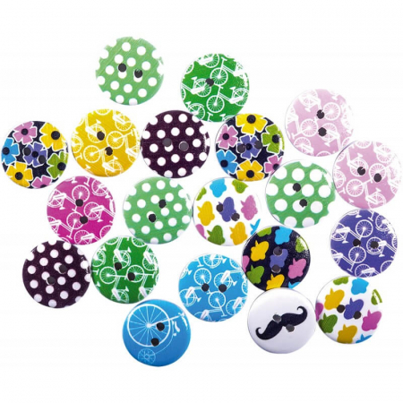 Art & Craft si Artizanat - Set nasturi colorati pentru activitati art crafts.