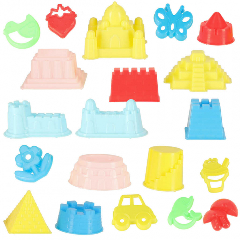 Set Nisip Kinetic 1kg cu Tava Gonflabila si Accesorii – 27 Piese Joaca Creativa [3]