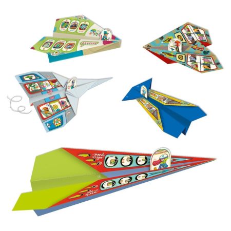Art & Craft si Artizanat - Djeco - Set origami pentru copii, avione din hartie - Micostore.ro