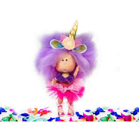 Papusa Nines D'Onil, Mia Unicorn, cu miros de vanilie, 30 cm, copii varsta 3 ani+,6 ani+,8 ani+ [1]