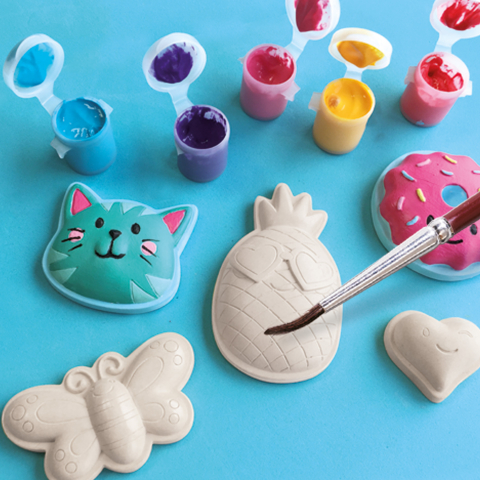 Set pentru copii de mulaj si pictura cu figurine colorate, copii varsta 5 ani+,8 ani+ [4]