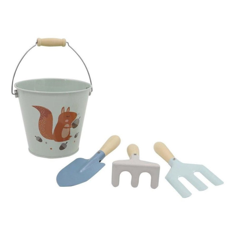 Jucării nisip, plajă și grădină - Set pentru gradinarit cu galetusa albastra, copii varsta 3-9 ani