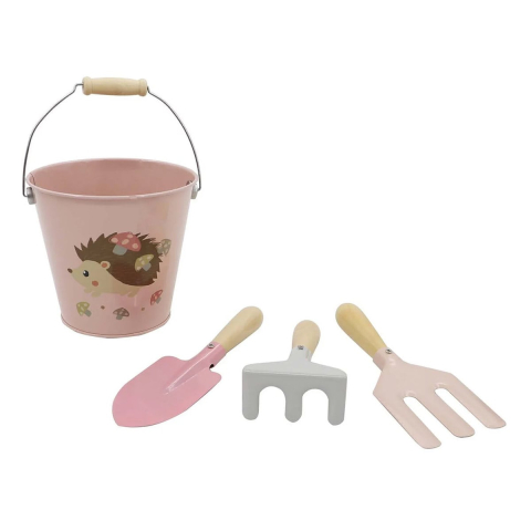 Jucării nisip, plajă și grădină - Set pentru gradinarit cu galetusa roz, copii varsta 3-9 ani