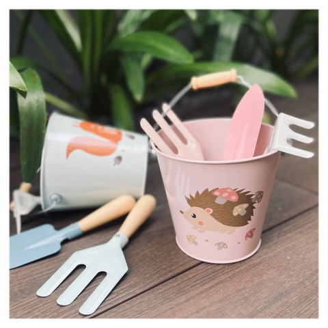 Set pentru gradinarit cu galetusa roz, copii varsta 3-9 ani [1]