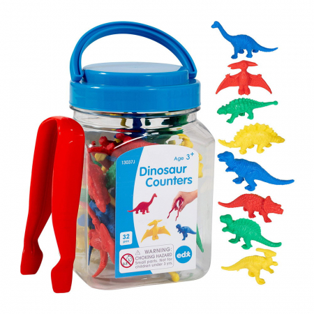 Jucării Educative pentru copii - Set pentru sortat, 32 de Dinozauri, Edx Education, 3-7 ani