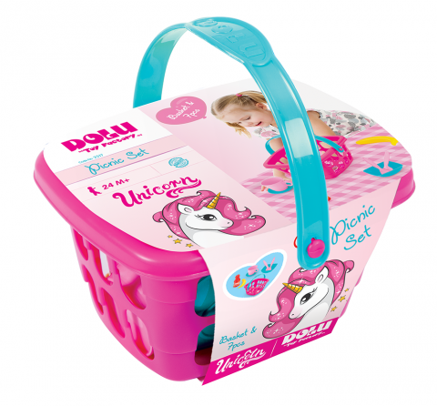 Jucării nisip, plajă și grădină - Set picnic Unicorn