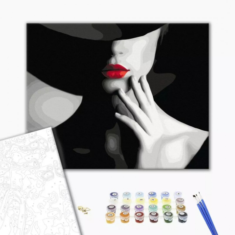 Art & Craft si Artizanat - Set Pictura pe numere 40x50cm, Brushme - Portret ispita - panza, cadru de lemn, pensule, culori acrilice, BS51818