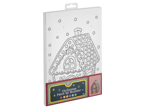 Art & Craft si Artizanat - Set pictura pe numere - Casuta de turta dulce