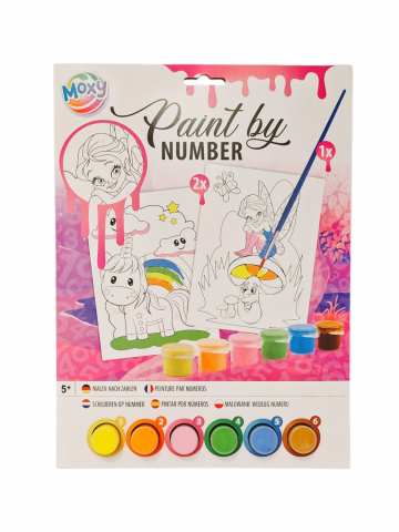 Art & Craft si Artizanat - Set pictura pe numere - Unicorn si zana