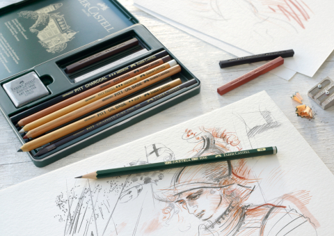 Set pitt monochrome 12 buc nou faber-castell [2]