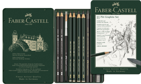 Set pitt monochrome grafit 11 buc faber-castell [1]
