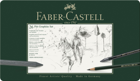 Rechizite Școlare - Set pitt monochrome grafit 26 buc faber-castell