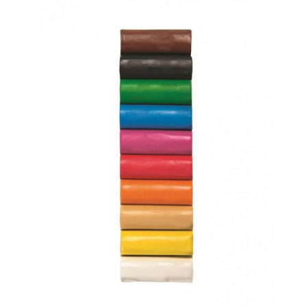 Art & Craft si Artizanat - Plastilina scolara,10 Culori, Modelabila, Nu se usuca