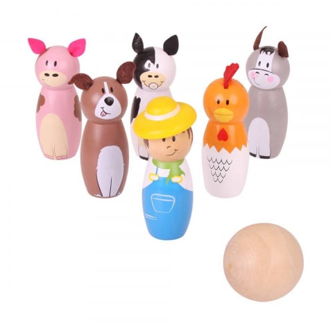 Jucării și Jocuri pentru copii - Set popice - Animale de la ferma
