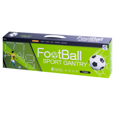 Set Porti Fotbal 2-in-1 pentru Copii, Configuratie Dubla sau Mare, Include Minge si Pompa, 3+ ani [6]