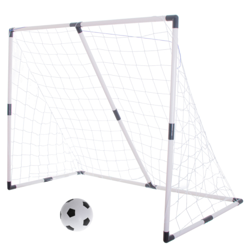 Set Porti Fotbal 2-in-1 pentru Copii, Configuratie Dubla sau Mare, Include Minge si Pompa, 3+ ani [3]