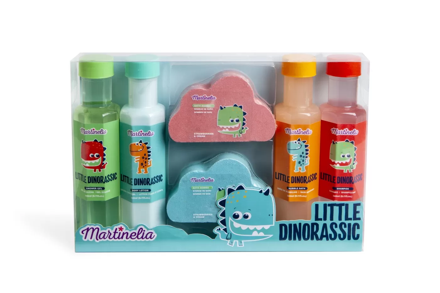 Frumusețe, bijuterii, accesorii fetițe - Set produse de baie pentru copii, Little Dinorassic, Martinelia, varsta de la 3 ani la +15 ani
