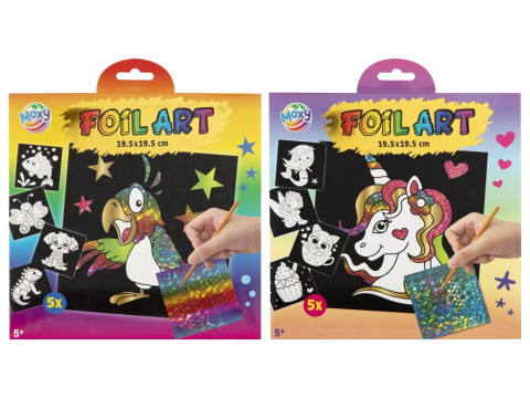 Art & Craft si Artizanat - Set razuibil 5 foi scratch 21.5x21.5 cm  Grafix 