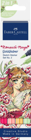 Birotică și Papetărie - Set romantic manga no.2 4 bucati sketch markere goldfaber faber-castell
