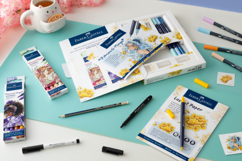 Set romantic manga no.3  4 bucati sketch markere goldfaber faber-castell [2]