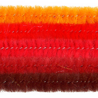 Art & Craft si Artizanat - Set SARMA PLUSATA rosu-portocaliu, 30 cm, 25 bete