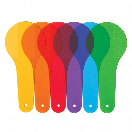 Jucării STEM, Știință şi Experimente - Set senzorial, 6 palete colorate transparente. TickiT