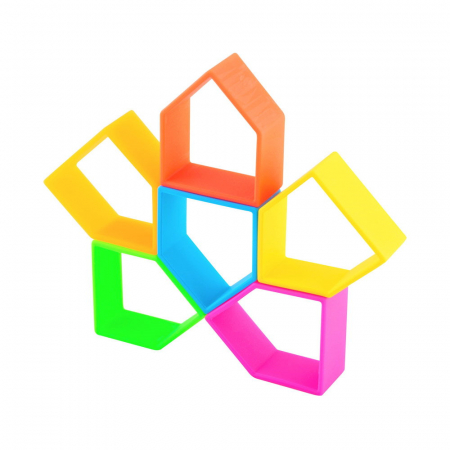 Set senzorial openended cu 12 piese, neon, Dena Toys, 0-5 ani [4]