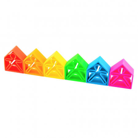 Set senzorial openended cu 12 piese, neon, Dena Toys, 0-5 ani [3]