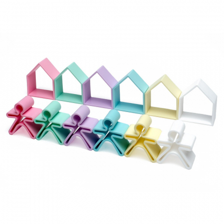 Jucării Montessori si Activități - Set senzorial openended cu 12 piese, nordic, Dena Toys, 0-5 ani