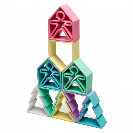 Set senzorial openended cu 18 piese, nordic, Dena Toys, 0-5 ani [4]