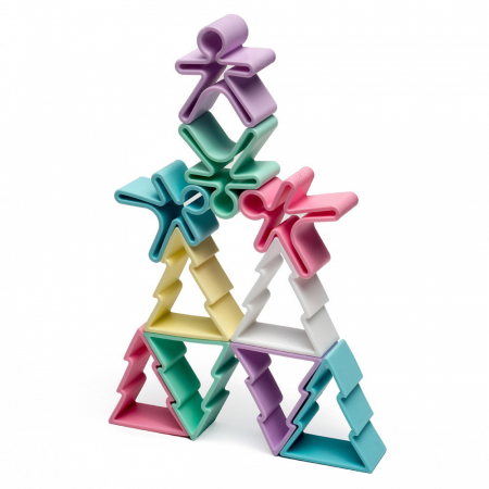 Set senzorial openended cu 18 piese, nordic, Dena Toys, 0-5 ani [3]