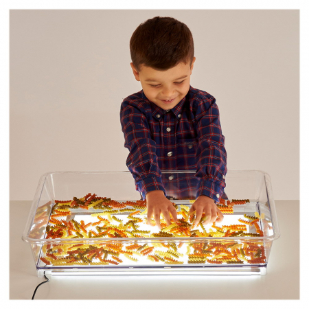 Jucării STEM, Știință şi Experimente - Set senzorial, panou luminos A3 LED cu tava, TickiT, 3-7 ani